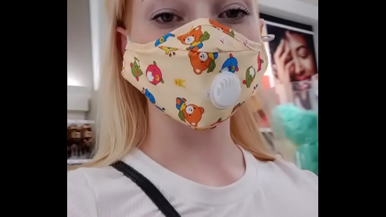 Showing her pussy in public