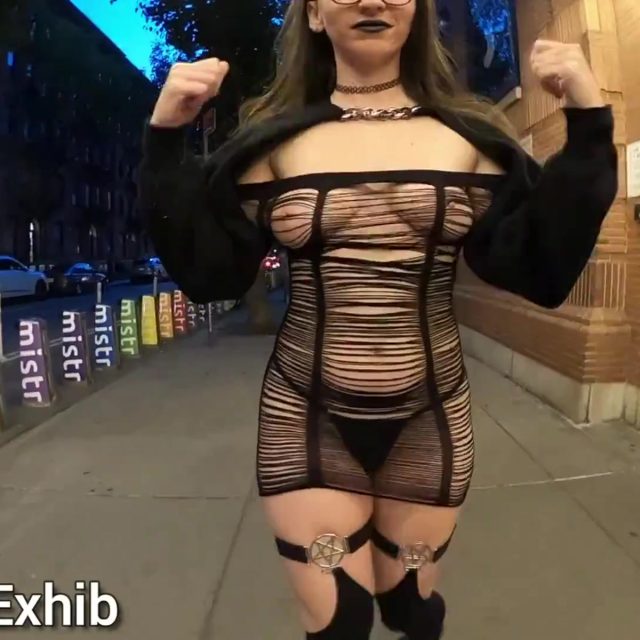 Goth Woman Walks Through the City in a Sheer Dress — Preview